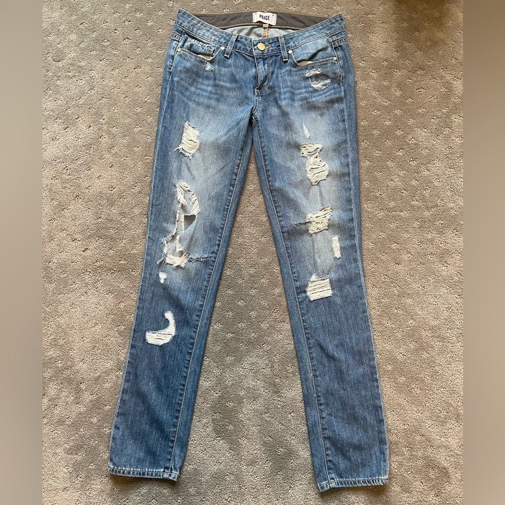 Paige Jimmy Jimmy Skinny Distressed Jeans Size 25